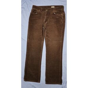 Vtg Polo Ralph Lauren Corduroy Brown Pants Size 34 X 30